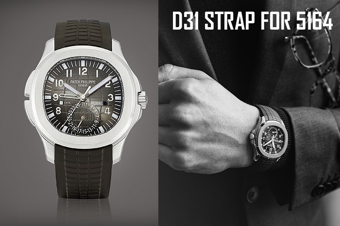 Composite Material D31 Black and Khaki Green 21mm Rubber Strap For Patek Philippe Aquanaut 5164