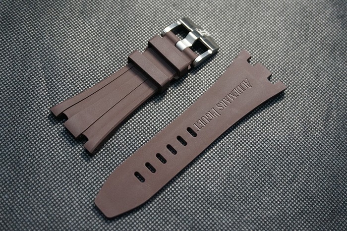 JF Best Edition Coffee Brown 28/20 Rubber Strap With Stainless Steel Pin Buckle (Optional) For Audemars Piguet Royal Oak 42mm Watches