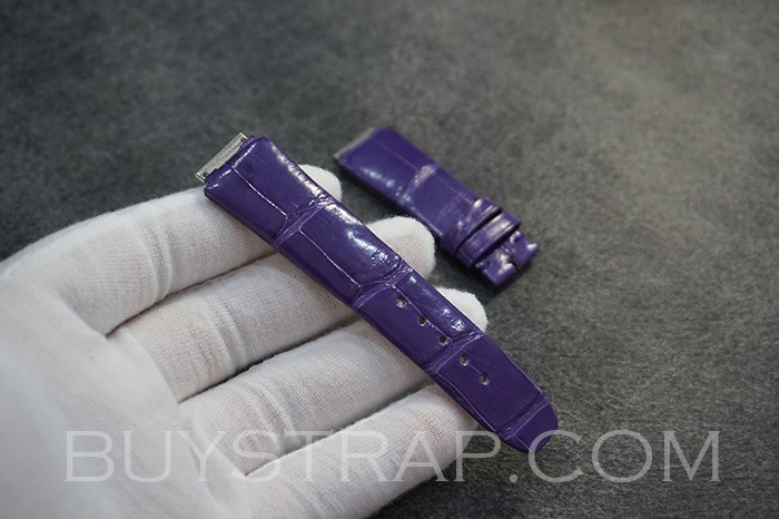 Richard Mille leather strap replacement RM07-01 Purple Alligator watch band