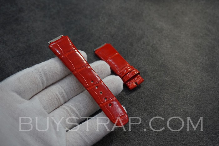 Richard Mille leather strap replacement RM07-01 Red Alligator watch band