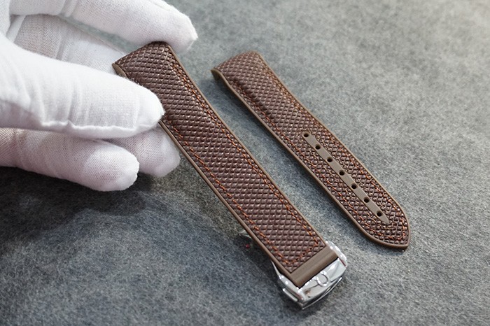 20mm 22mm Chocolate Brown Rubber Strap For Omega Seamaster 600m