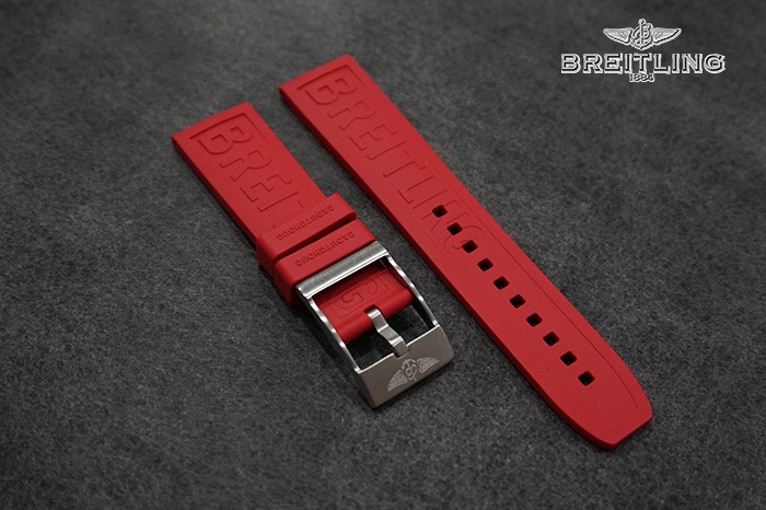 2022 SUMMER REPLACEMENT BREITLING RED DIVER PRO RUBBER STRAP - 22 MM. BUCKLE INCLUDED