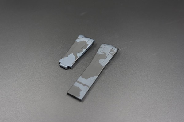 20mm Swiss Made Camouflage Gray Rubber Strap for Rolex