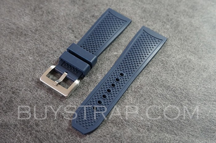 24mm Summer Blue Diving Rubber Strap Band fit CALIBRE De CARTIER Watch