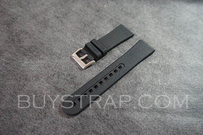 23mm Quality Replacement Black Rubber Strap For Blancpain Fifty Fathoms