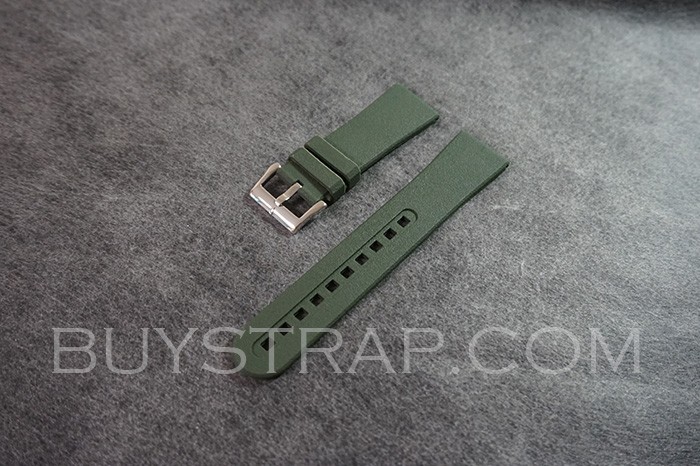 23mm Quality Replacement Green Rubber Strap For Blancpain Fifty Fathoms
