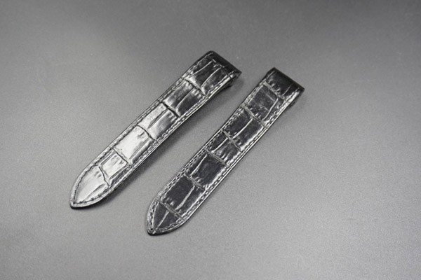 Grade AAA 20mm/23mm Italian Black Calfskin Leather Strap for Cartier