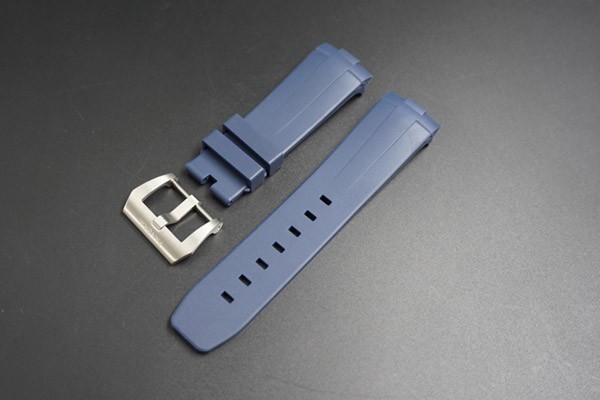 24mm Swiss Made Blue Rubber Strap for Panerai LUMINOR Watch