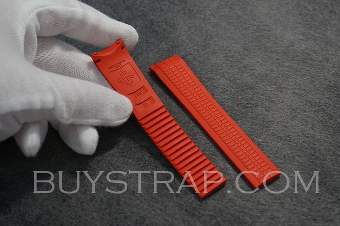 2024 C09 ZF Version 21mm Patek Philippe Aquanaut 5167 Red Pure Rubber Strap