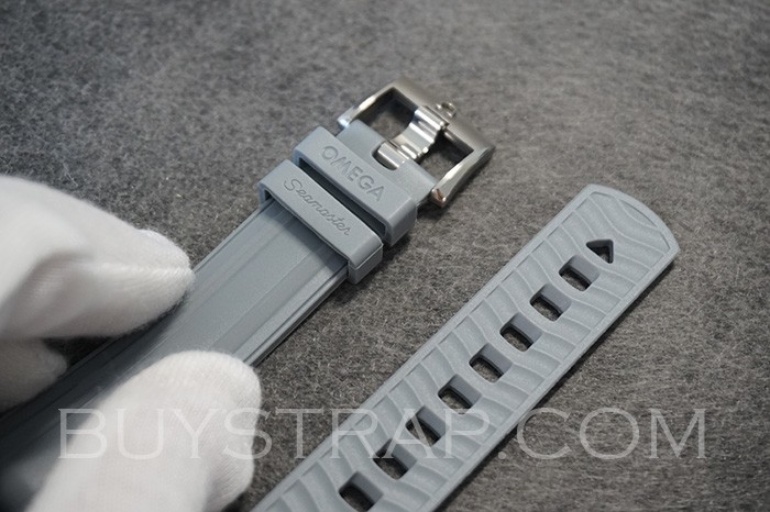 2023 New Color 20x18mm Cinerous(Grey) rubber strap for Omega Seamaster 300 With quality pin buckle