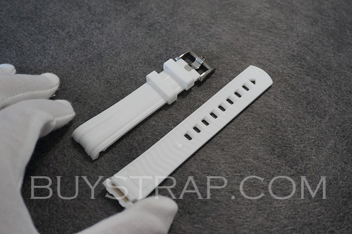 2023 New Color 20x18mm White rubber strap for Omega Seamaster 300 With quality pin buckle