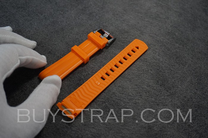 2023 New Color 20x18mm Orange rubber strap for Omega Seamaster 300 With quality pin buckle