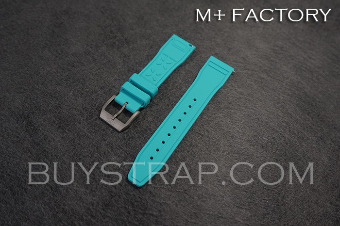 M+ Version Quick-change 20mm and 21mm Mint Green Natrual Rubber Strap for IWC PILOT’S and Mark Watches