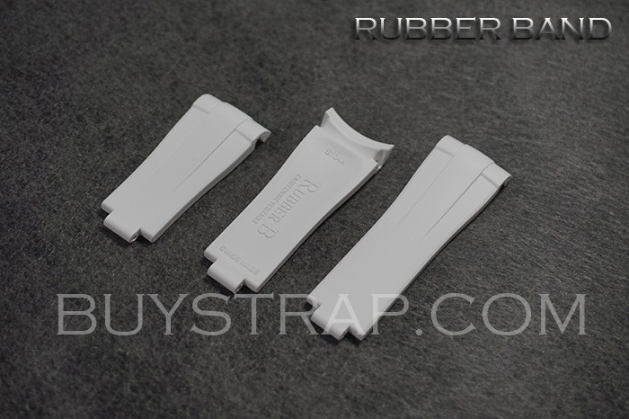 2024 New Version 21mm White Rubber Band RubberB Replacement Strap for Rolex 41mm Submariner