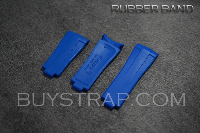 2024 New Version 21mm Blue Rubber Band RubberB Replacement Strap for Rolex 41mm Submariner