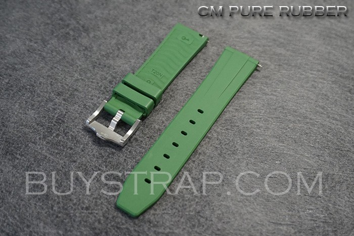 2024 New GM 20mm Quick-Change Pure Rubber (Not Silicone) Green Color Universal Strap Fits IWC and ROLEX Daytona and Submariner