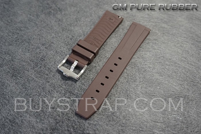 2024 New GM 20mm Quick-Change Pure Rubber (Not Silicone) Coffee Brown Color Universal Strap Fits IWC and ROLEX Daytona and Submariner
