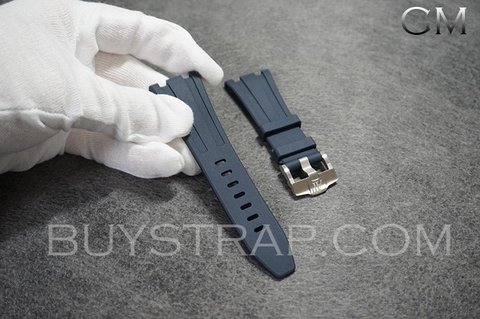 GM Version 28mm Caoutchouc Veritable Navy Blue Rubber Strap For Audemars Piguet 42mm Watches 26470