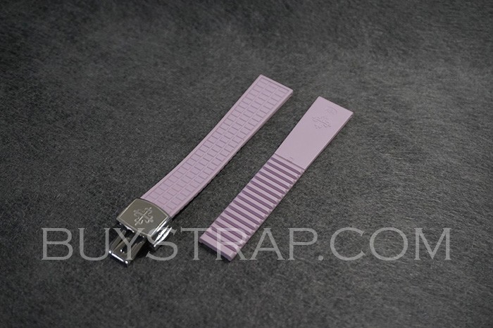 19x16 Pink Purple rubber strap watch band for Patek Philippe 5067A
