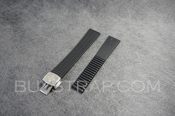 19x16 black rubber strap watch band for Patek Philippe 5067A