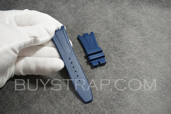 23x18 Navy Blue Caoutchouc Veritable Rubber Strap for Audemars Piguet 26231