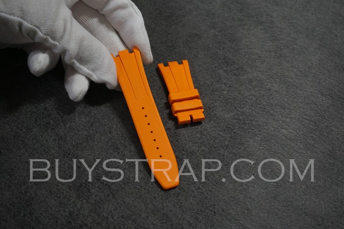 23x18 Orange Caoutchouc Veritable Rubber Strap for Audemars Piguet 26231