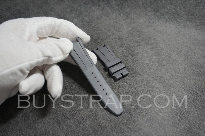 23x18 Grey Caoutchouc Veritable Rubber Strap for Audemars Piguet 26231