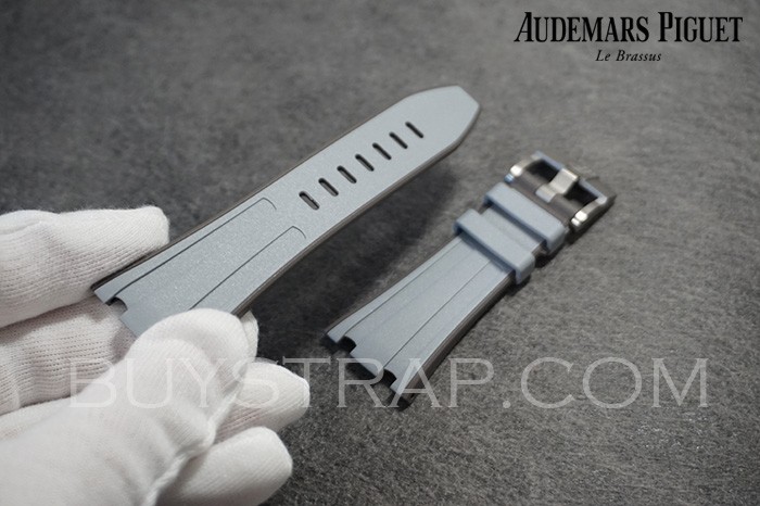 2024 New Version Two-Tone (Grey&Black) Style Long Size 28mm Pure Rubber (Not Silicon) For Audemars Piguet 26470 ROYAL OAK OFFSHORE and Other 42mm Watch Case