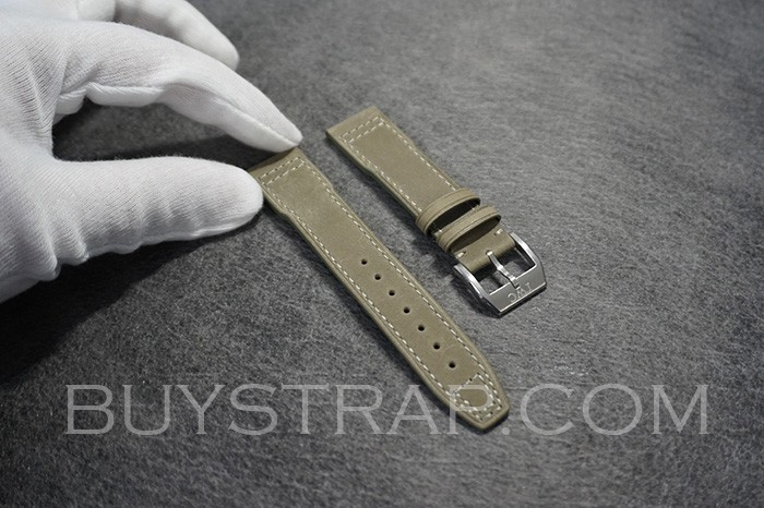 20mm/21mm/22mm olive brown calf leather strap for IWC Watch