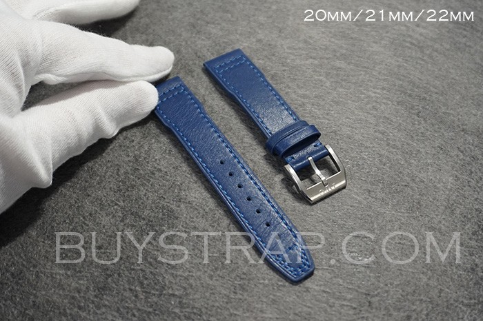 20mm/21mm/22mm Classic Blue calf leather strap for IWC Watch