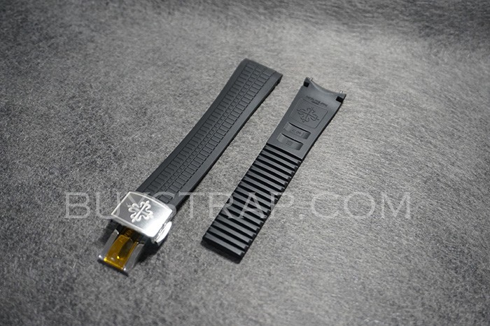 2025 C09 ZF Version Summer Colors Pure Black 21mm Caoutchouc Veritable Rubber Strap for Patek Philippe Aquanaut 5167