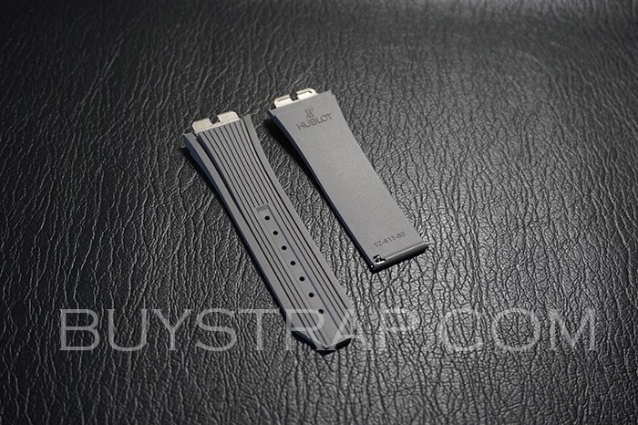 Grey Rubber Strap For Hublot Big Bang 411
