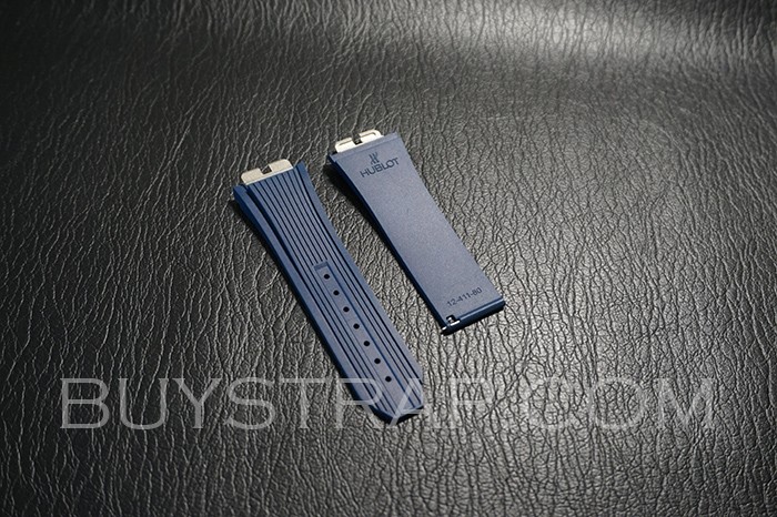 Dark Blue Rubber Strap For Hublot Big Bang 411
