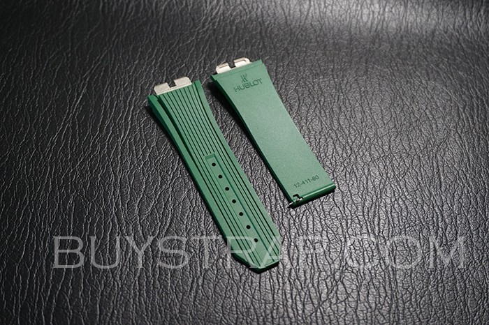 Green Rubber Strap For Hublot Big Bang 411