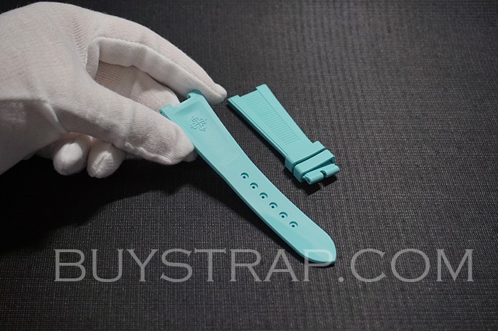 New Release Blue Natural Rubber 25x18 Watch Strap Band For Patek Philippe Nautilus 5712 5726