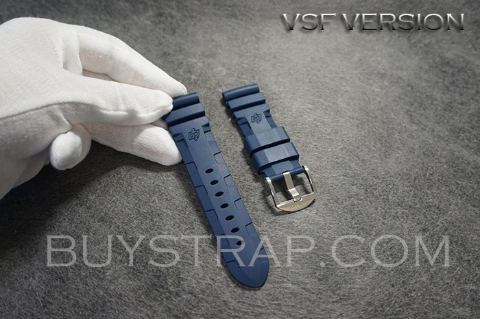 VSF Edition 22/20 mm, 24/22 mm, 26/22 mm Dark Blue Accordion Rubber Strap For Panerai Watch