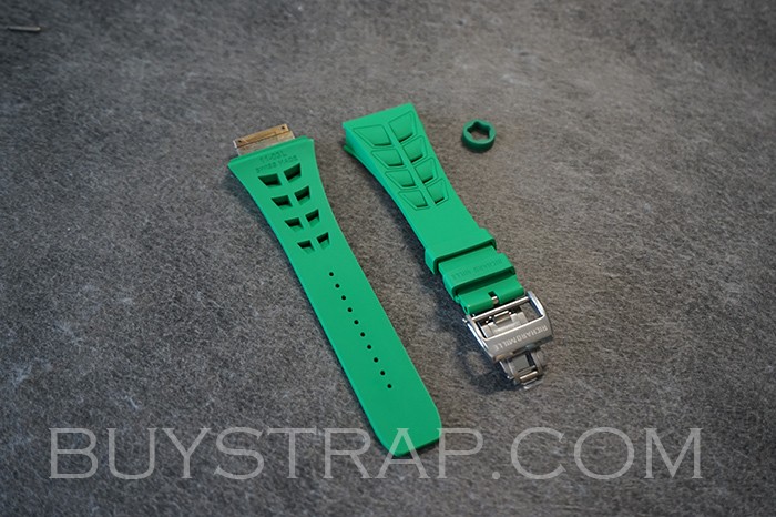 Green Rubber Strap M L Size For Richard Mille RM11-03