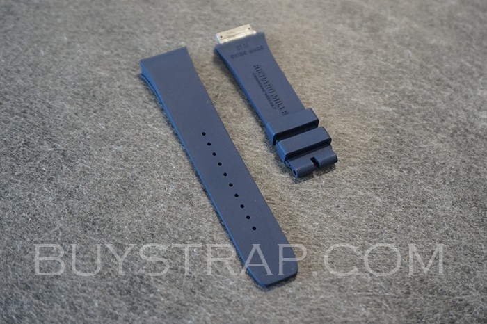 YS TOP VERSION DARK BLUE COLOR CAOUTCHOUG RUBBER STRAP BAND FOR RICHARD MILLE RM07-01 RM07-02