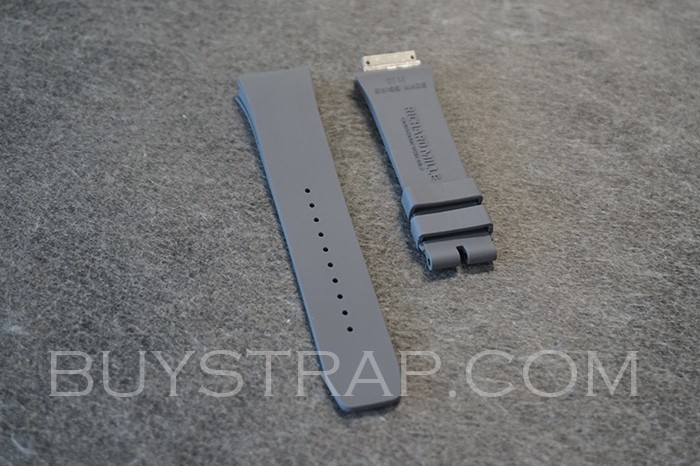 YS TOP VERSION GREY COLOR CAOUTCHOUG RUBBER STRAP BAND FOR RICHARD MILLE RM07-01 RM07-02