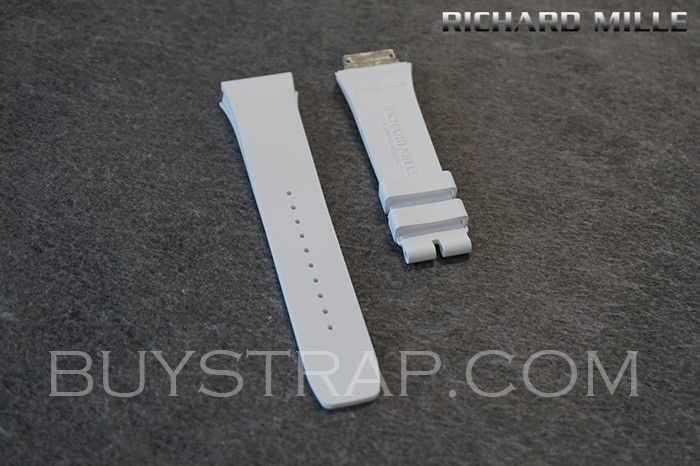 YS TOP VERSION WHITE COLOR CAOUTCHOUG RUBBER STRAP BAND FOR RICHARD MILLE RM07-01 RM07-02
