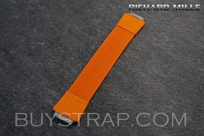 Quality Orange Elastic Strap With Titanium Metal Connector For Richard Mille RM67-02 