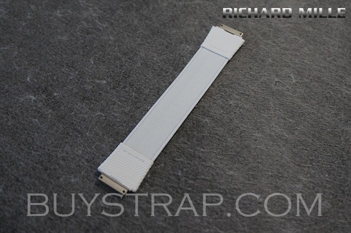 Quality White Elastic Strap With Titanium Metal Connector For Richard Mille RM67-02 