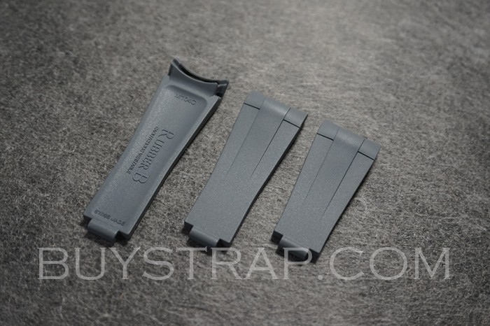 new grey caoutchouc veritable 21mm rubber strap for 41mm Rolex Datejust m126334 and Oyster Perpetual m124300