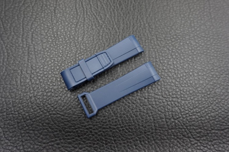 Blue 20mm Swiss Made Velcro Series Rubber Band Strap For Rolex Daytona Oyster Bracelet and Submariner