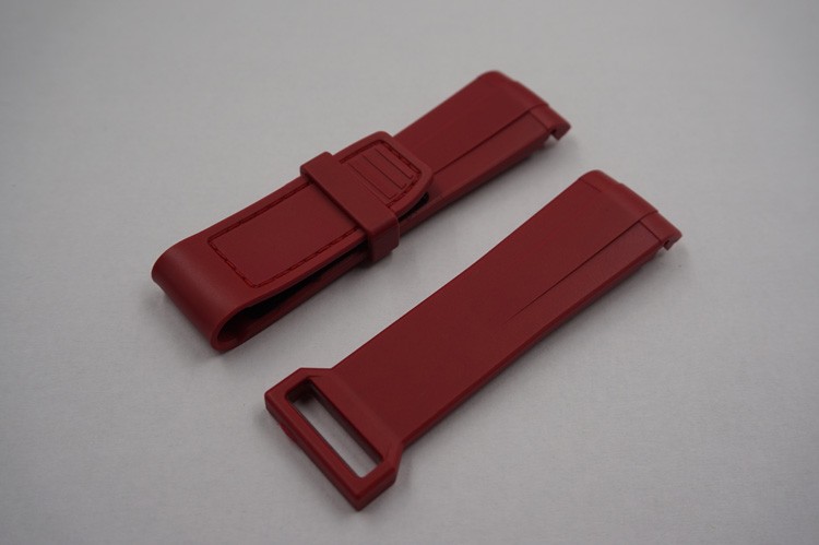 Red 20mm Swiss Made Velcro Series Rubber Band Strap For Rolex Daytona Oyster Bracelet and Submariner