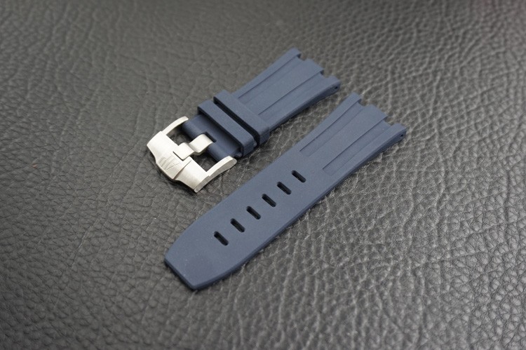 1:1 OEM 28/24 Navy Blue Soft Pure Rubber Strap Band For Audemars Piguet Royal Oak Watch 26470,15703,15710,26400