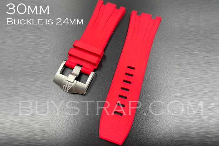 IPF 2024 VERSION 30MM RED RUBBER STRAP FOR AUDEMARS PIGUET ROYAL OAK OFFSHORE 44MM WATCHES 26400 RUBBER STRAP