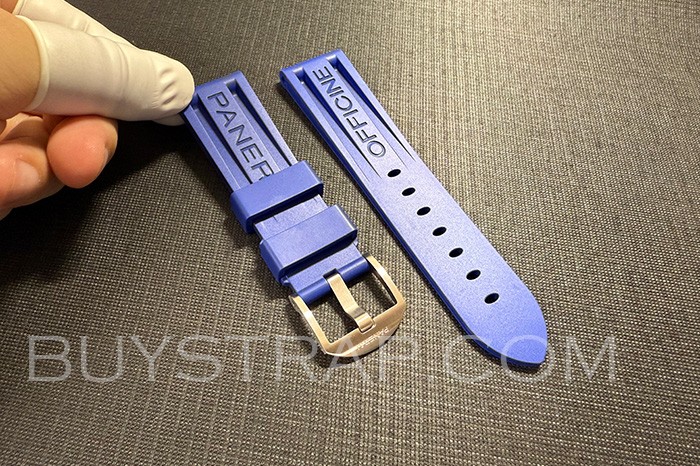 2025 Quality Panerai 22mm 24mm 26mm Blue Rubber Strap. High version weight and texture