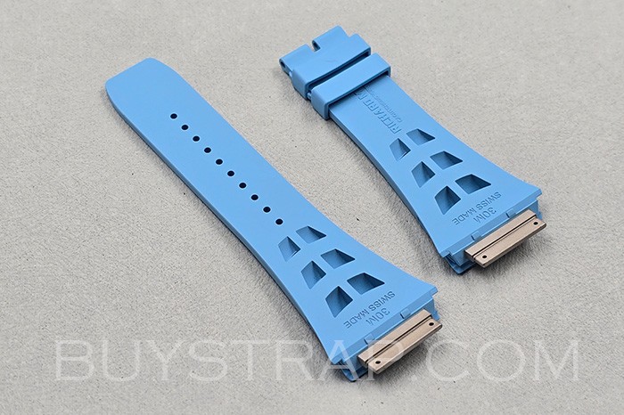 New Blue Color 2026 Grade AAA Replacement Rubber Strap Watch Band For Richard Mille Rm030 ，Rm35-02 ， Rm055 ，Rm35-03 ， Rm35-01