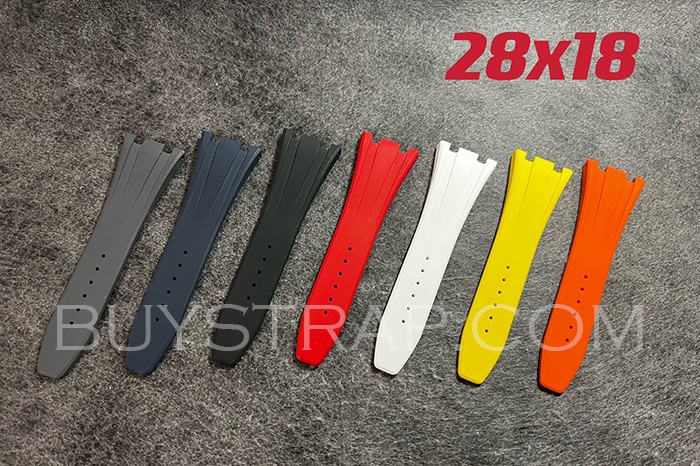 Summer Colors JF Version 28/18 Rubber Strap With Deployment Deployant Folding Clasp (Optional) For Audemars Piguet Royal Oak 42mm Watches